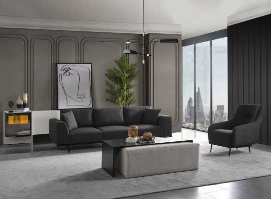 Wunnzëmmer Fautuill Modern Polster Design Textil Nei gro Luxus Lounge Club