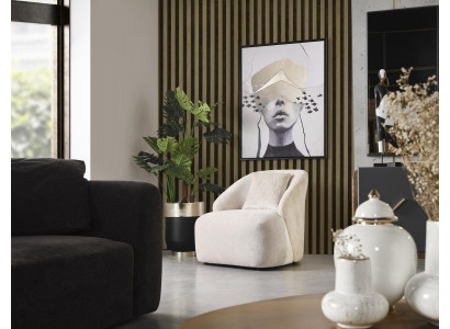 Fotell 1 Sëtz Stoff Luxus Wunnzëmmer Lounge Club Holz Fotell Eensëtzer