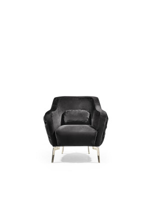 Wunnzëmmer Fotell Polster Design Modern Sofaen Textil Nei Luxus Schwaarz
