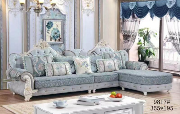 Ecksofa L-Form Stoff Luxus Sofa Wunnlandschaft Blo Couchen Miwwelen