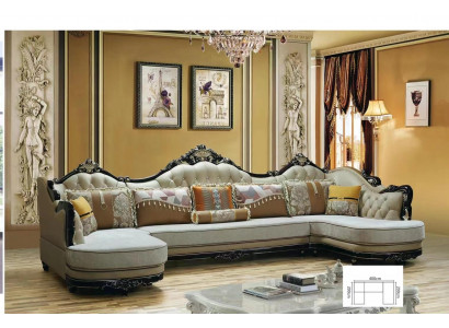 Sofas Wunnlandschaft Ecksofa Sofa Polster Couch Holz Textil Couchen