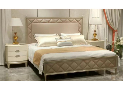 Schlofzëmmer Bett Këssen Design Miwwelen Luxus Duebel Beige Better Lieder