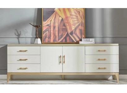 Sideboard Kommode Designer Luxus Schief Holz Wäiss Kommoden Schaf