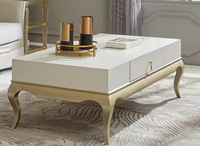 Couchtisch Dësch Niewendësch Wunnzëmmderdësch Holz Wäiss Holzdësch