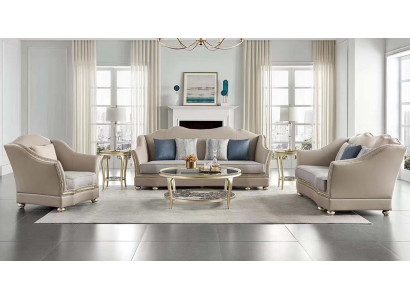 Sofa Garnitur 3+2+1 Design Sofa Couchen Sëtz Set Garnitur Polstersofa