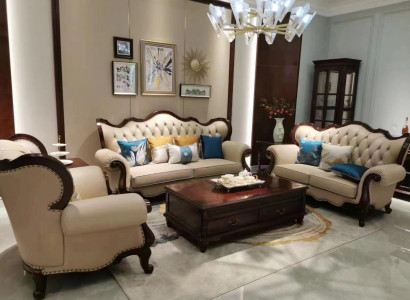 Sëtzgrupp 3+2+1 Design Sofas Polster Canapéë Chesterfield