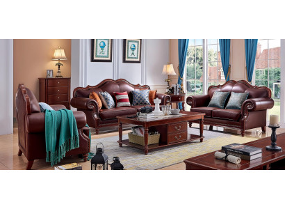 Canapé Set 3+2+1 Sëtz Sofa Wunnzëmmer Klassesch Miwwelen Design Couch