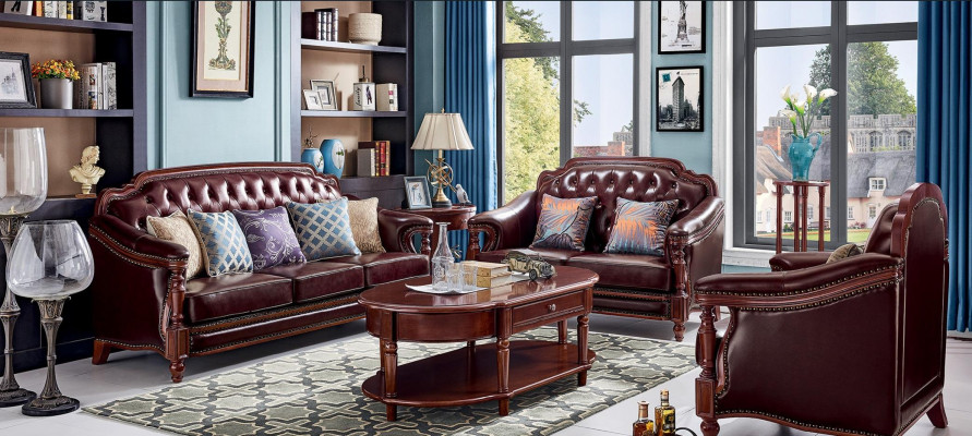 Sofagarnitur 3+2+1 Sëtzer Set Design Sofa Bettgezei Couch Klassikerisch
