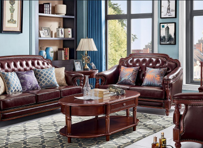 Sofagarnitur 3+2+1 Sëtzer Set Design Sofa Bettgezei Couch Klassikerisch