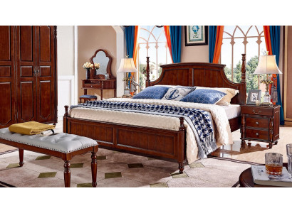 Better Massiv Duebelbett Bett Miwwel Holz Design Schlofzëmmer klassesch