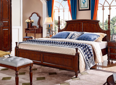 Better Massiv Duebelbett Bett Miwwel Holz Design Schlofzëmmer klassesch
