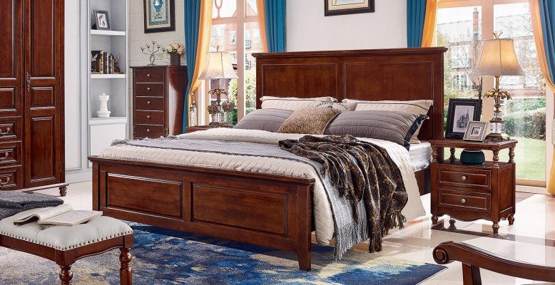 Luxusbett Holz-Bettrahmen Duebelbettgestell Betten Duebelbetter Miwwelen
