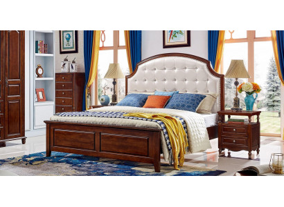 Luxus Set 3-Deeler: Bett, 2 Nuechtstischen, Schlofkummer Betten, Holz Bettgestell