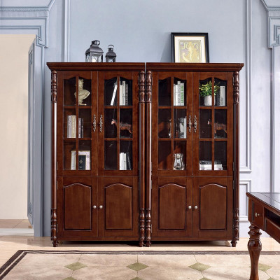 Bicherregal Vitrinn Schaf Regal Holz Schaf Bicherschaf Miwwel 2tlg