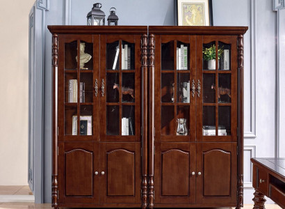 Bicherregal Vitrinn Schaf Regal Holz Schaf Bicherschaf Miwwel 2tlg