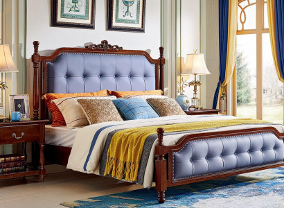 Bett Luxus Schlofkummer Duebelbett Holz Polster Bettekader Chesterfield