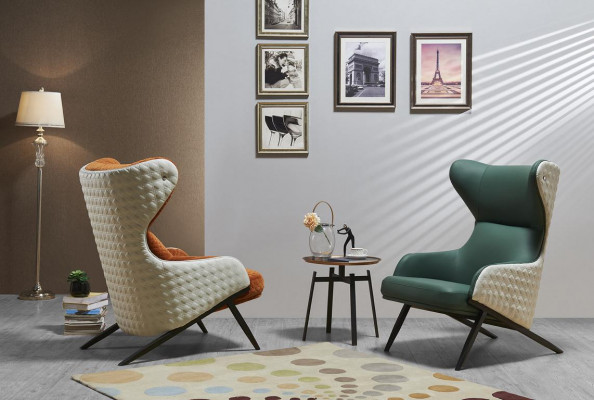 Luxus Fauteuil Einsitzer Sofa Canapé Miwwelen Ariichtung Kanzlei Hotel Nei