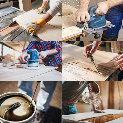 Holz Dësch Iesszëmmer Epoxy-Harz Miwwelen Konferenzdësch Epoxid Harz Géissharz nei