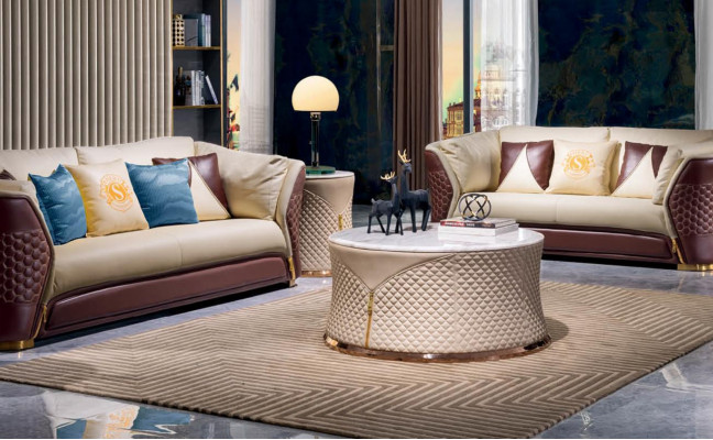 Sofasëtzung 3+2+1 Sëtzer Sofa Sëtz Couch Polster Garnitur Modern