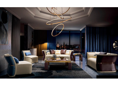 Modern Sofagarnitur 3+2+1 Sëtzer Set Sofa Design Polster Canapéë Couch