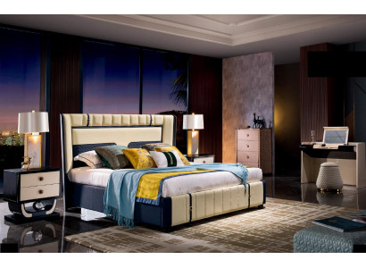 Design Schlofzëmmer 5 tlg. Zëmmer Set Komplett Set Bett Nuetsdësch
