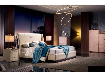 Design-Schlofkummer Liederbett 3tlg. Set 2x Nuetsdësch Better Luxus Miwwelen