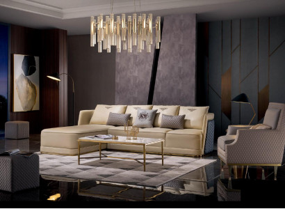 Sofa L-Form Lieder Sofa Canapé Wunnlandschaft Garnitur Design Modern