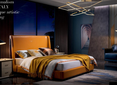 Bett Nuetsdësch 3-tel. Schlofzëmmer Set Design Modern Luxus Better Grupp