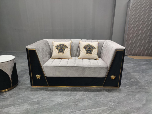 Luxuriéist Zwillingssofa mat mëller Polsterung fir d'Wunnzëmmer