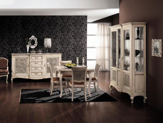 Dësch Iessdësch Antik Stil Massivholz Miwwelen Italienesch Holz Dëscher