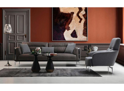Luxus Sofagarnitur Sofa Garnitur Sofas 3+1 Sëtzer Fauteuil Modern Polyester Nei