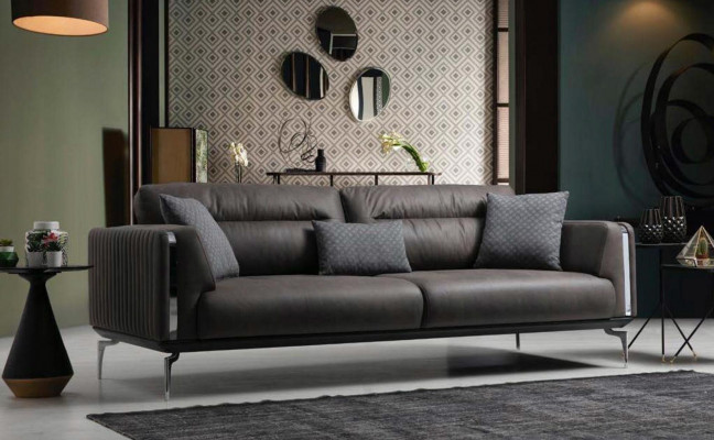 Luxus Sofagarnitur Sofa Garnitur Sofas 3+1 Sëtzer Fauteuil Modern Polyester Nei