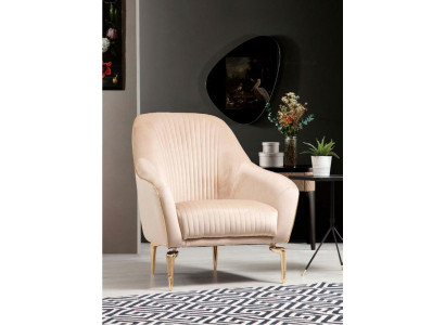 Fauteuil Einsëtzeger Luxus Polster Sëtz Designer Textil Sëtz Stoff Modern