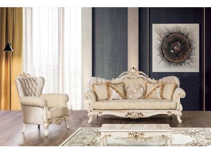 Sofagarnitur 3+1 Sëtzer Canapé Couch Garniture Sofas Polster Stoff Textil Nei