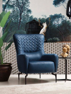 Sesselleeën Luxus 1 Seeter Polstersëtz Designer Textilsëtz Stoffsëtz Modern