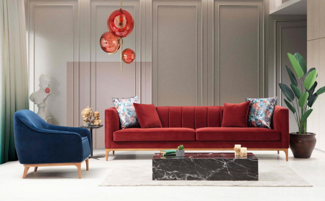 Luxus Fotel Sëtzer Wunnzëmmer 1 Sëtz Stoff Polyester Stil Modern Design Nei