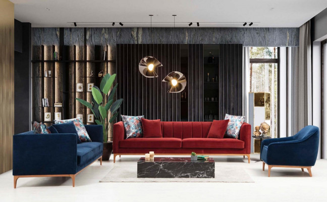 Luxus Fotel Sëtzer Wunnzëmmer 1 Sëtz Stoff Polyester Stil Modern Design Nei