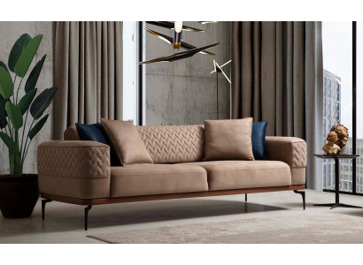 Luxus Sofa Design Drësëtzer Modern Couch Taupe Couchen Miwwelen Polster Loft Neit