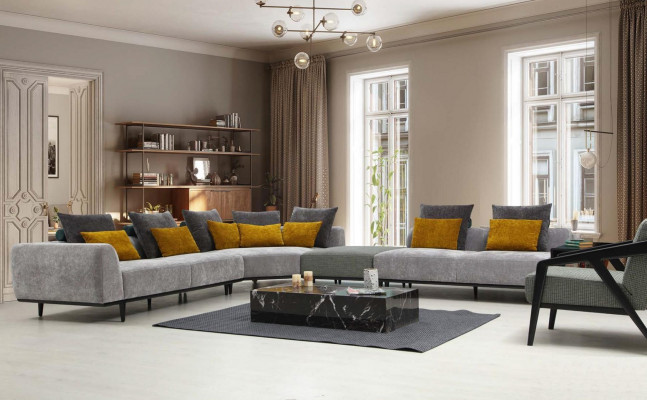 Sessel Sëtzer Wunnzëmmer Stoff Polyester Stil Modern Design Luxus
