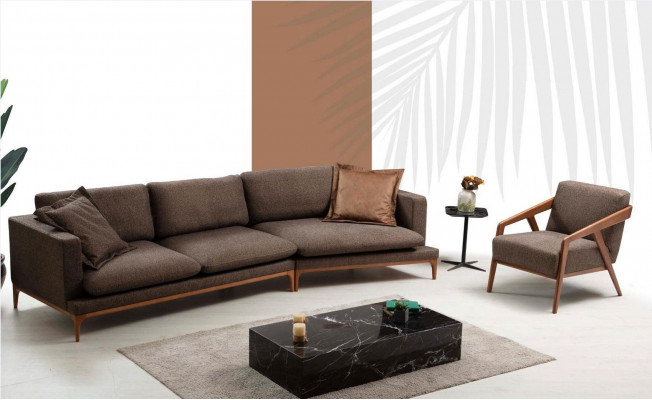 Canapé-Eckgarnitur, Ecksofa, Fotell, Canapé, Eckcanapé, Sëtz, Luxus, Sëtzgrupp, Stoff, Nei