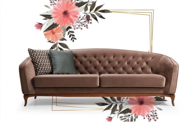 Luxus Sofa Design Drësëtzer Modern Couch Blo Couchen Miwwelen Polster Loft Neit