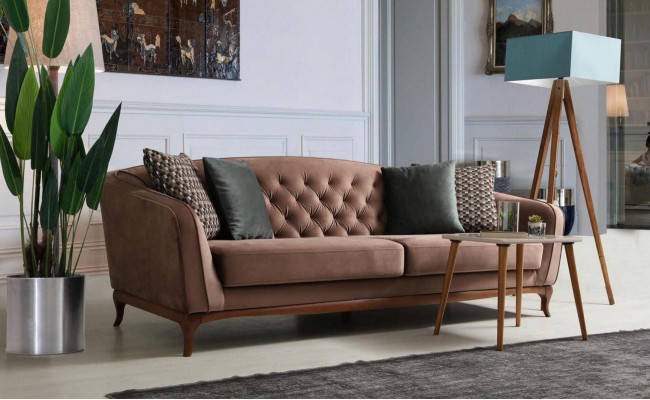 Luxus Sofa Garnitur Sofa Garnitur Sofas 4+3+1 Sëtzer Stoff 3 teileg Couch Set Polster