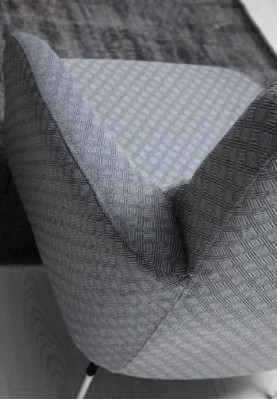 Luxus Eenzelstull Einsitzer Gepolstert Sëtz Designer Textil Sëtz Stoff Modern