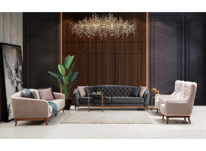 Sofagarnitur Sofa Luxus Garnitur Sofas Sëtz 4+3+1 Sëtz Modern 3tlg Set Design