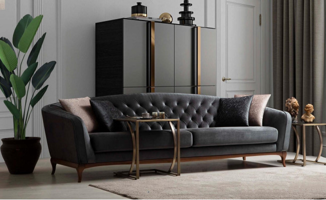 Sofagarnitur Sofa Luxus Garnitur Sofas Sëtz 4+3+1 Sëtz Modern 3tlg Set Design