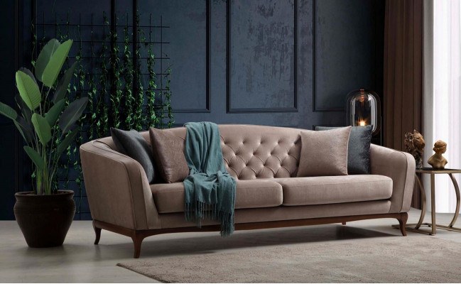 Sofagarnitur Sofa Luxus Garnitur Sofas Sëtz 4+3+1 Sëtz Modern 3tlg Set Design