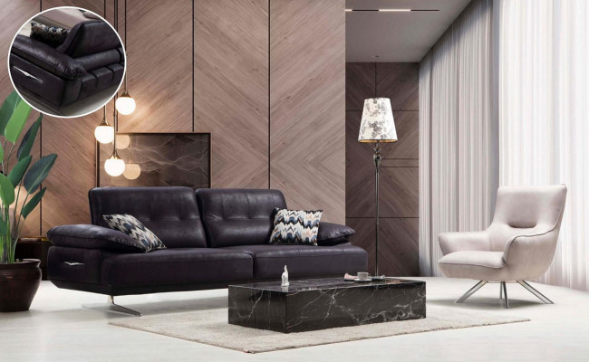 Dräibettsofa Sofa 3 Sëtzer Dräisëtzer Sofas Luxus Gepolstert Couche Modern Nei