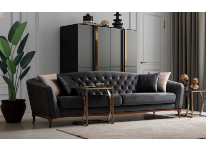 Viersëtzer Sofa Luxus 4 Sëtzer Sofas Gepolstert Couche Stoffsëtzung Modern Sëtzen