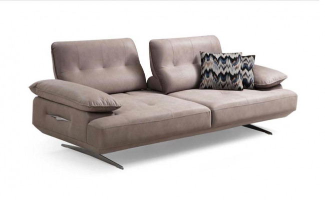 Italienesch Stil Miwwelen Dräisëtzer Canapé Polstersofa Luxus Couche Textilstoff.