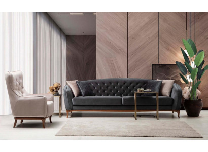 Luxus Couch Sofagarnitur Komplett Couchgarnitur 4+1 Sëtzer Fotell Stoff Set Nei